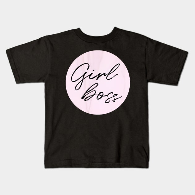 Girl Boss Kids T-Shirt by emilykroll